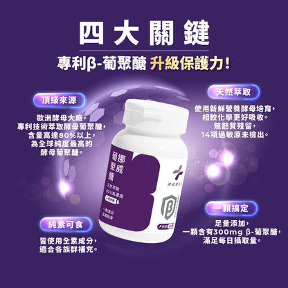 【藥師健生活】挪威葡聚醣 45顆/盒 專利酵母β-葡聚醣 80%純度 天然萃取 換季保養提升保護力 調整體質