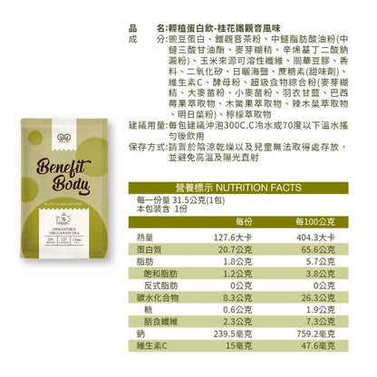 【沃爾司】Benefit Body 蛋白飲系列 單包零售 輕植蛋白 激能蛋白 豌豆 乳清蛋白 運動日常補給