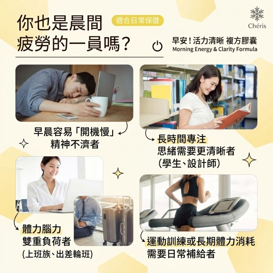 【植感日嚐】早安!活力清晰複方膠囊 60顆/瓶 腦磷脂 酵母B群 人參 瑪卡 紅景天 早晨活力 思緒清晰