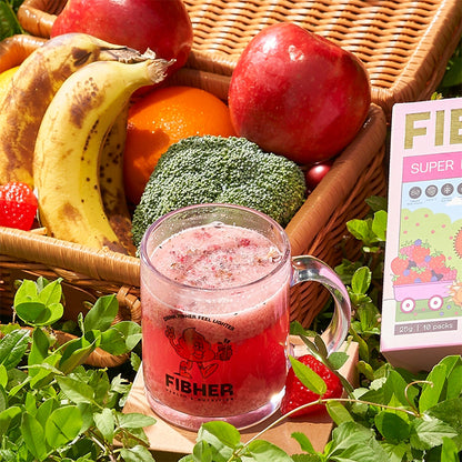 【FIBHER】纖順超級莓果纖維飲 10包/盒 七仙莓 膳食纖維 蔬果酵素 紅潤補給 輕盈舒暢 纖維沖泡飲