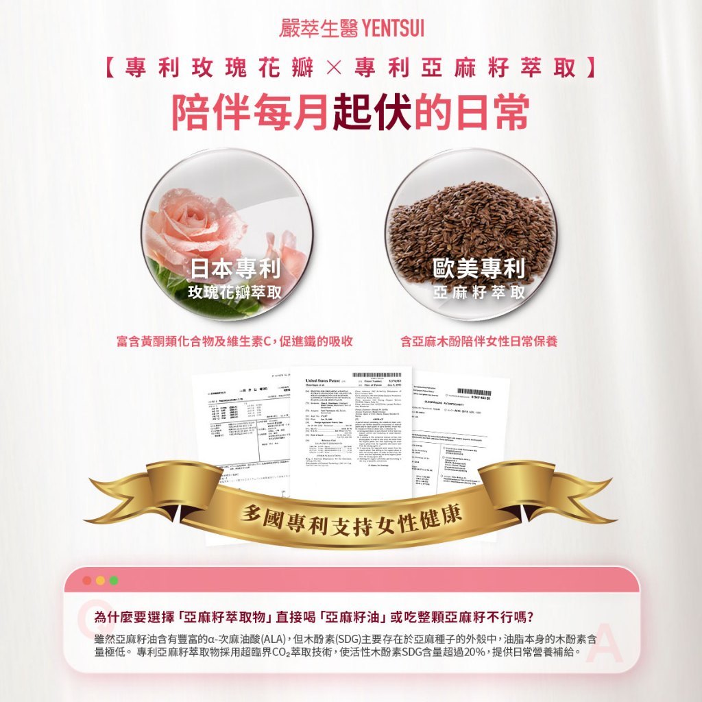 【嚴萃】月月暖暖飲 15包/盒 溫和漢方 專利玫瑰+聖潔莓+亞麻籽 四物+甘胺酸亞鐵+葉酸 女性日常調理