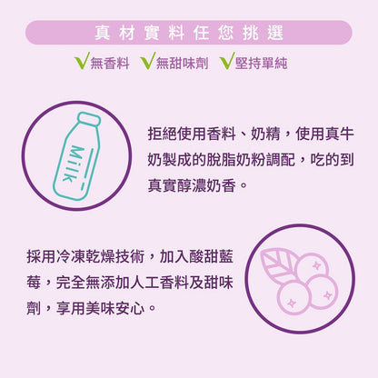 【米森vilson】乳酸菌咬咬優格 5包/袋 草莓/藍莓 50億益生菌 濃縮鈣質 兒童點心 無添加香料色素