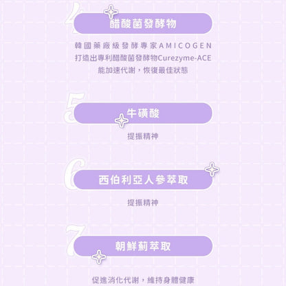 【Stunnin' Recipe】酒薑君果凍條 10條/盒 葡萄風味 專利超微米薑黃 枳椇子 應酬聚會