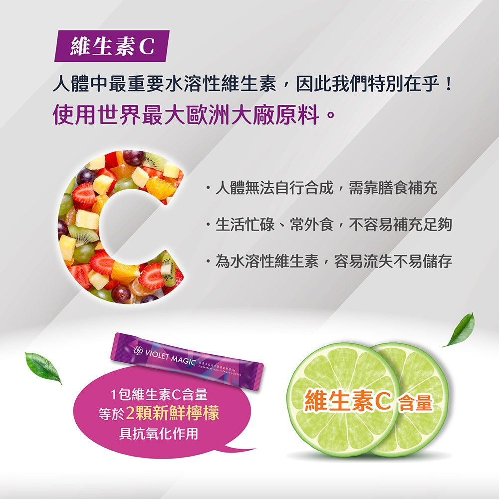【晶澈】接骨木莓綜合維他命粉包 綜合維生素 西印度櫻桃 牛奶鈣 營養補給 奶素可食 順口粉包 綜合維他命