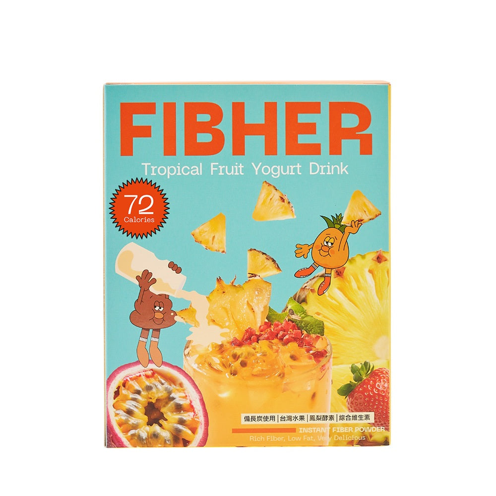 【FIBHER】纖順熱帶水果乳酸纖維飲 鳳梨口味 10包/盒 膳食纖維 鳳梨酵素 芽孢乳酸菌 輕盈順暢 商品介紹圖 10