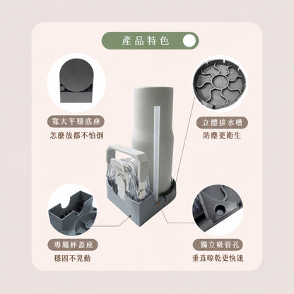 【伴佳家】矽膠瀝水杯墊 1入 提提杯瀝水杯墊 冰霸杯瀝水架 食品級矽膠 杯具集中晾乾 立式瀝水 桌面整潔