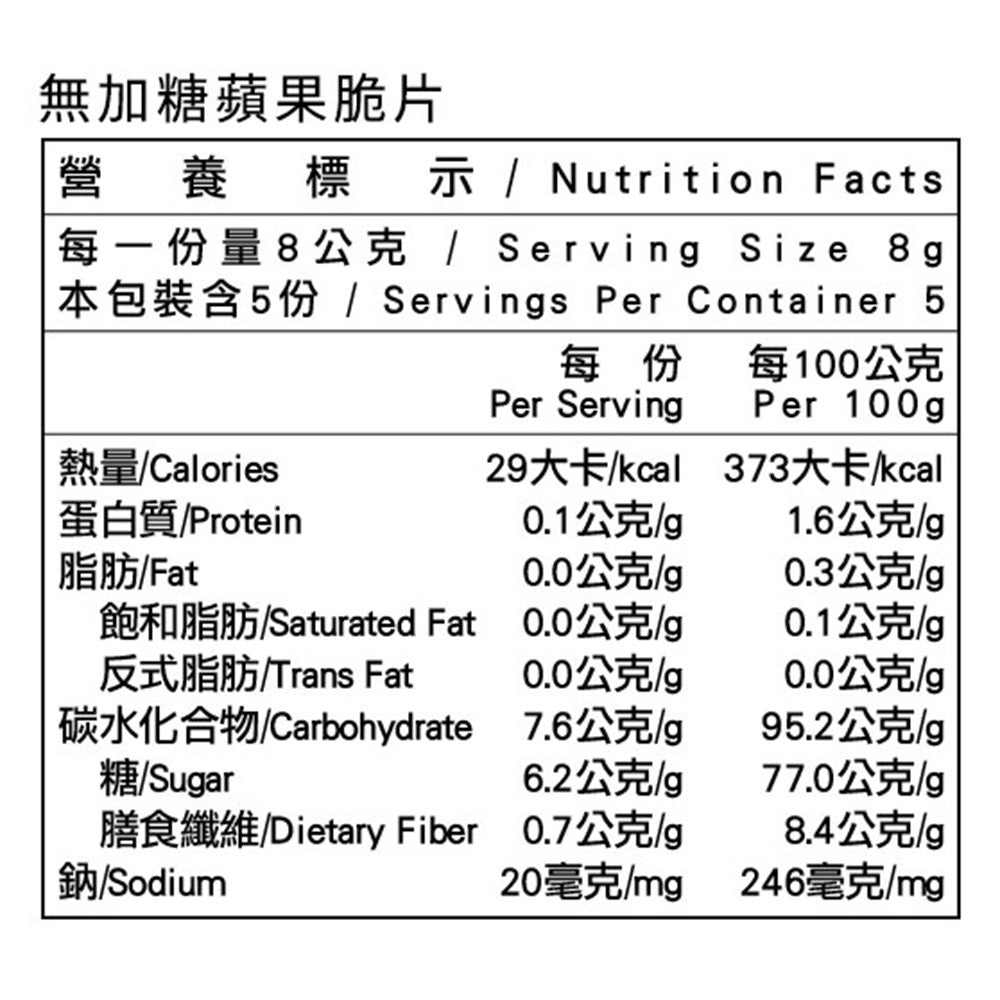 【米森】無加糖果乾脆片系列 蘋果/水蜜桃/草莓 5包/袋 新鮮水果凍乾 高膳食纖維 無添加 休閒零食 隨手包 商品介紹圖 8