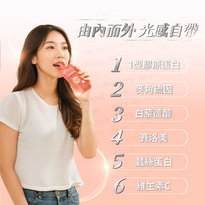 【德醫】6000膠原蛋白飲 8包/盒 韓國小分子胜肽 賽洛美 白藜蘆醇 麥角硫因 養顏美容 青春透亮