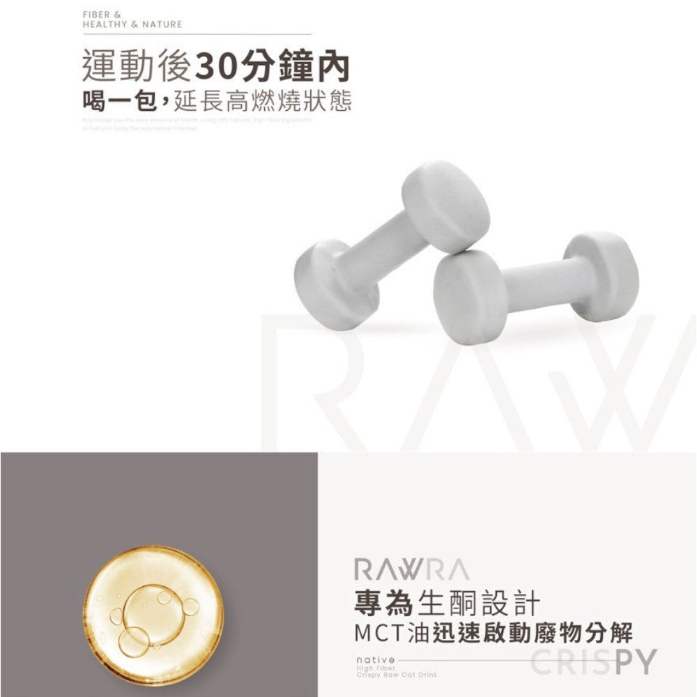 【裸RAW】堅果生銅裸奶昔 6包/盒 專利MCT油 專利膠原蛋白 專利益生菌 神經醯胺 飲食管理 增加飽足感