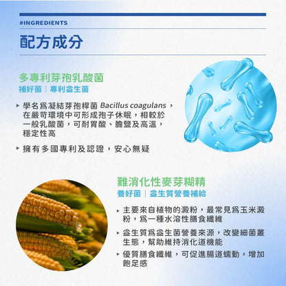 【晶澈】克菲爾酵素複方益生菌 30入/盒 日本專利乳酸菌 後生元 益生菌 綜合酵素 幫助消化 排便順暢
