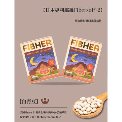 【FIBHER】纖順醇濃可可纖維飲 10包/盒 法國純黑可可 80種蔬果酵素 膳食纖維 香醇順口 體重管理