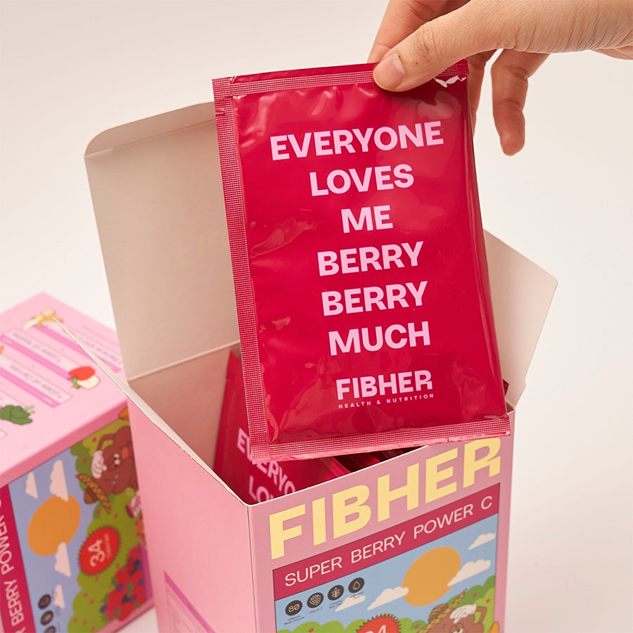 【FIBHER】纖順超級莓果纖維飲 10包/盒 七仙莓 膳食纖維 蔬果酵素 紅潤補給 輕盈舒暢 纖維沖泡飲