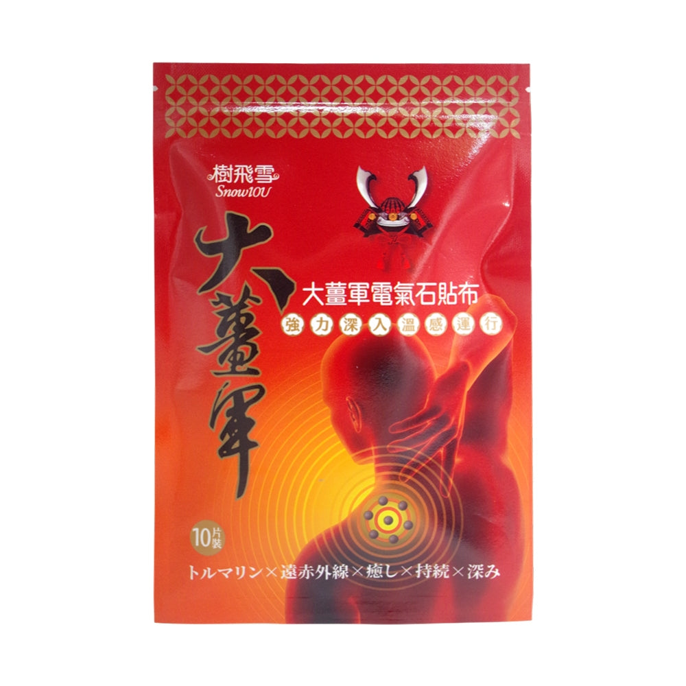 【樹飛雪】大薑軍電氣石貼布 10片/包 涼感+溫感 一條根 南薑精油 草本植萃 精油貼布 舒緩貼布