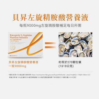 【貝昇】左旋精胺酸營養液 15瓶/盒 精胺酸9000mg 西瓜萃/紅葡萄取複方 黃耆三七松樹皮 即開即飲