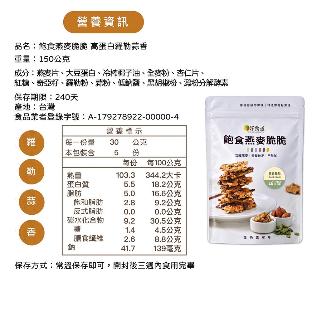 【溫室好食道】飽食燕麥脆脆 9款 高蛋白/無加糖/多堅果系列 澳洲燕麥 分離式大豆蛋白 穀物脆片 全素可食 商品介紹圖 11
