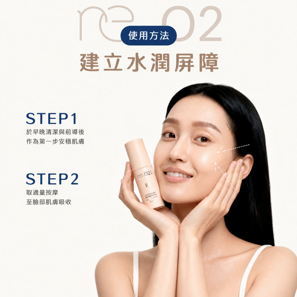 【露奇亞】re.02 肌膚賦活修護精華 50ml 積雪草胜肽配方 玻尿酸+胺基酸 舒敏因子 溫和保濕