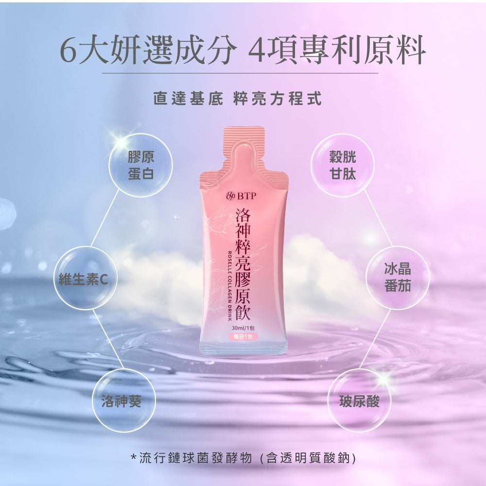 【晶澈】洛神粹亮膠原飲 10包/盒 韓國GelTech 小分子膠原蛋白 日本穀胱甘肽 美妍補給 荔枝風味